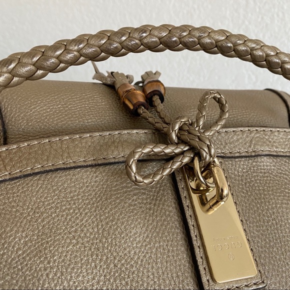 Gucci Metallic Leather Bella Medium Shoulder Bag - Picture 13 of 15